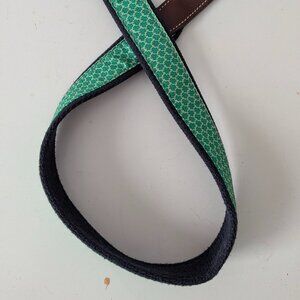 Vineyard Vines Kids Shamrock Belt – Green & Brown Leather – Great Condition